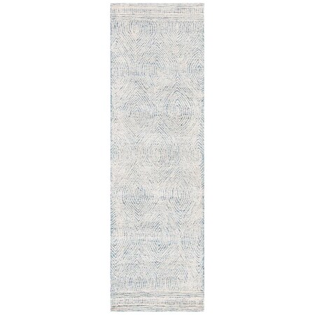 Safavieh 2 ft. 3 in. x 6 ft. Abstract Hand Tufted Runner Area Rug, Ivory & Blue ABT340M-26